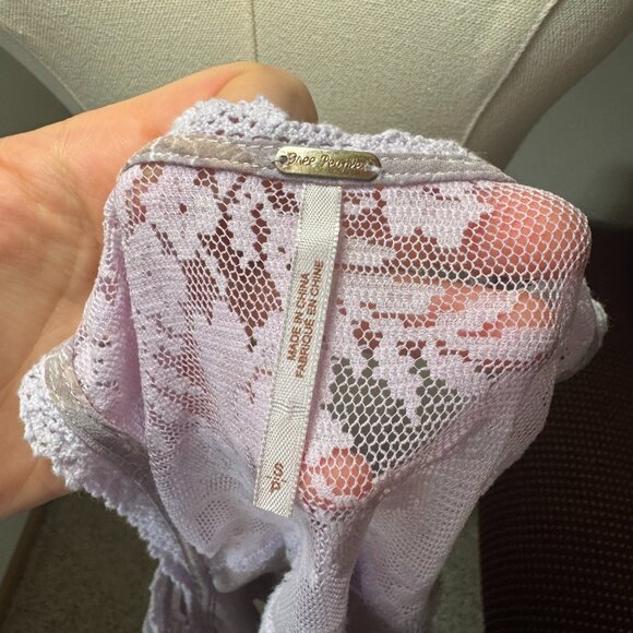 Free People Light Lavender Lacey Tank Top Blouse - Picture 11 of 11